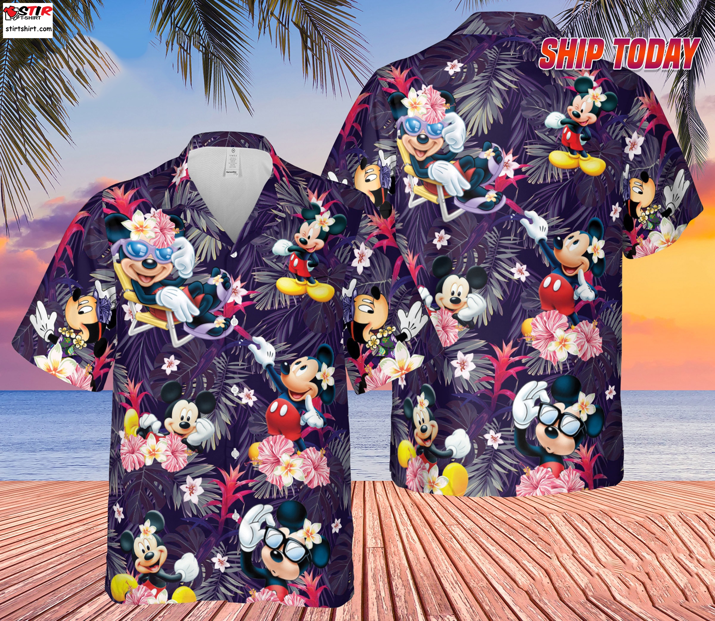 Personalized Photo Hawaiian Shirts,Disney Vacation Shirt,Disney Mickey Mouse Hawaiian Shirt,Beach Trip Family Hawaiian Shirt,Gift For Disney