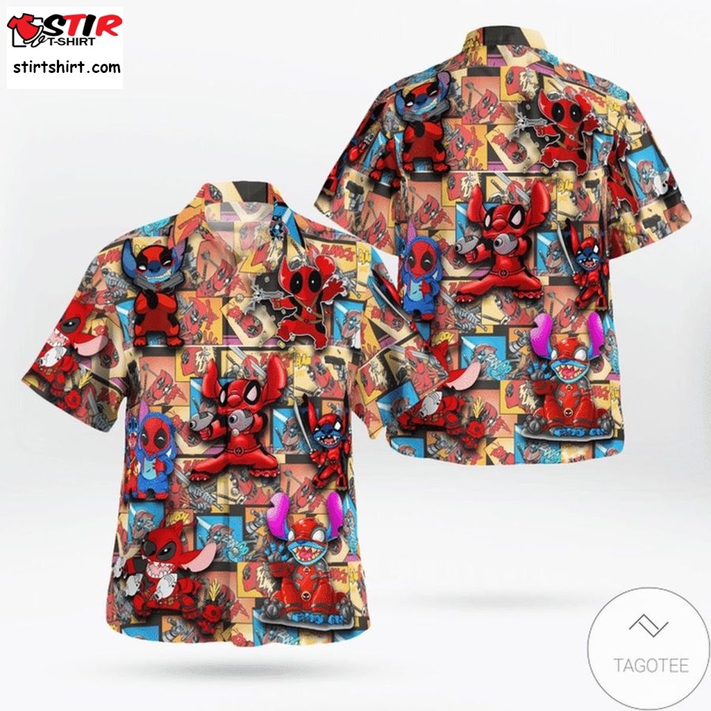 Pew Pew Pew Deadpool Stitch Hawaiian Shirt  Stitch In 