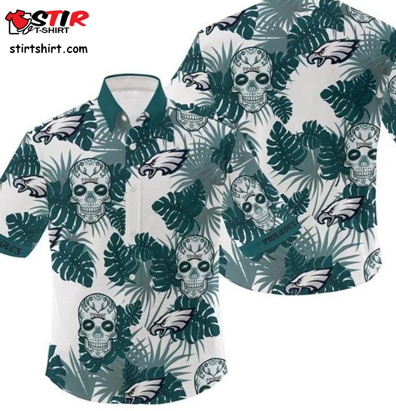 Philadelphia Eagles Candy Skulls Gift For Fan Hawaiian Shirt  Philadelphia Eagles 