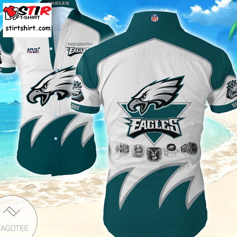 Philadelphia Eagles Hawaiian Shirt Tropical Shirt Mens Floral Button Up Shirt  Philadelphia Eagles 
