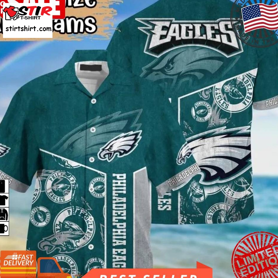 Philadelphia Eagles Logo Nfl Hawaiian Shirt  Saleoff  Philadelphia Eagles 