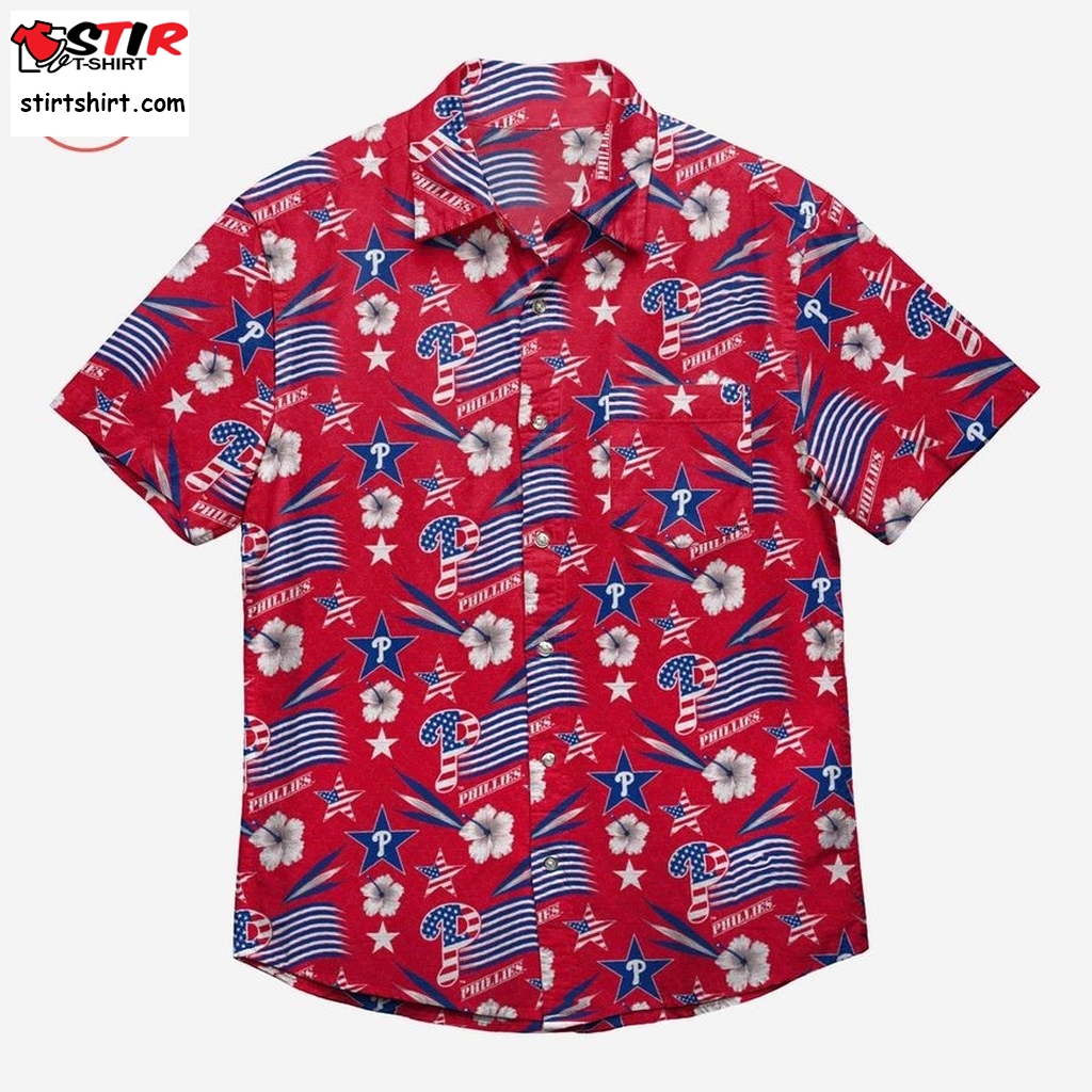Philadelphia Phillies Americana Hawaiian Shirt  Hawaiian Phillies Shirt