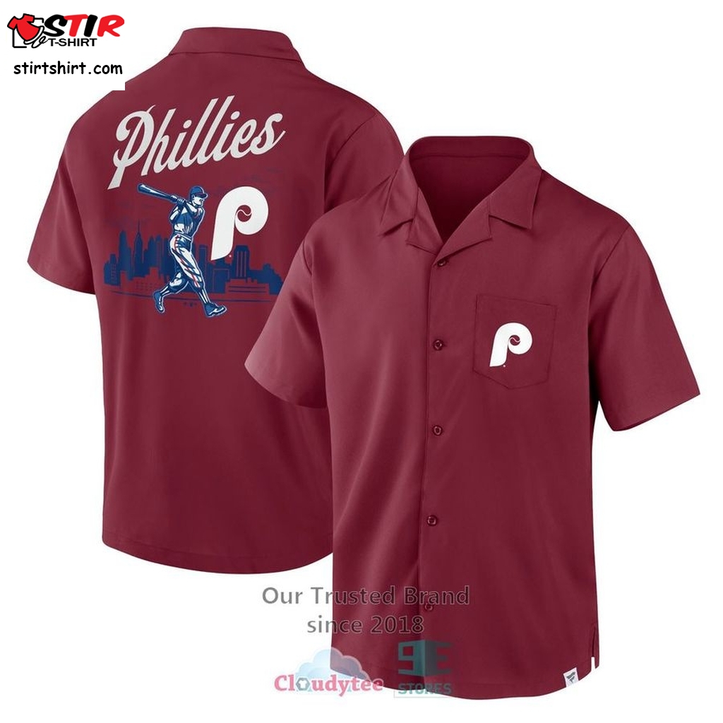 Philadelphia Phillies Fanatics Branded Proven Winner Hawaiian Shirt    Hawaiian Phillies Shirt