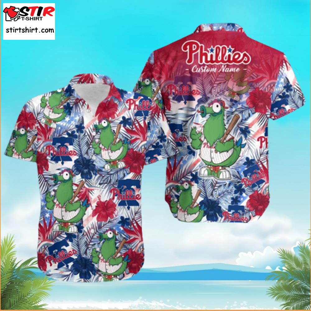 Philadelphia Phillies Tropical Floral Aloha Phillies Hawaiian Shirt  Hawaiian Phillies Shirt