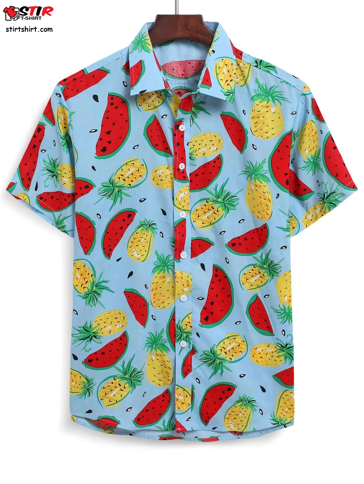Pineapple Watermelon Printed Hawaiian Shirt