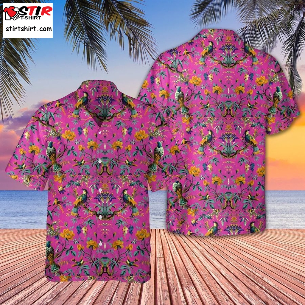 Pink Bird Velvet Banyan Ofmd Lgbt Hawaiian Shirt