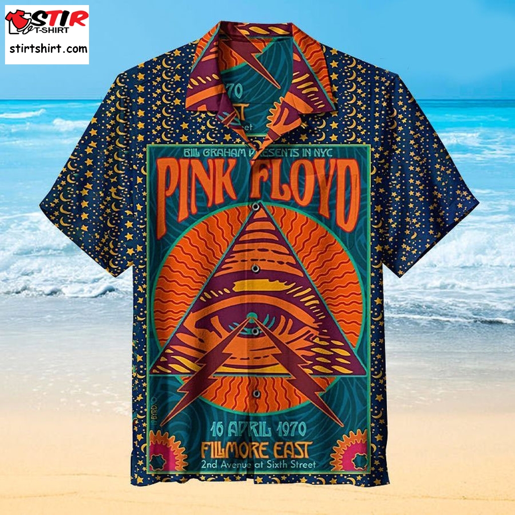 Pink Floyd Concert Nyc Filmore East 1970 Hawaiian Shirt  s Pink
