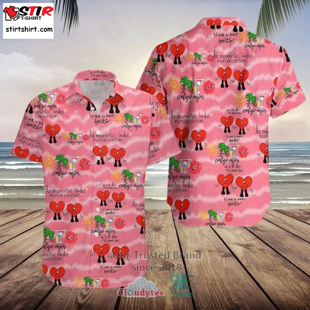 Pink Un Verano Sin Ti Bad Bunny Hawaiian Shirt    s Pink