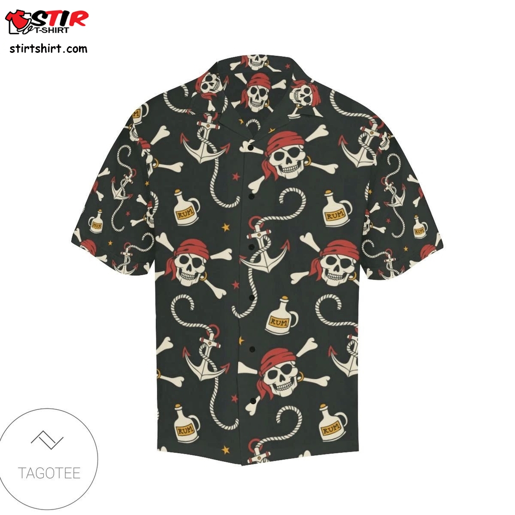 Pirate Pattern Print Design A02 Hawaiian Shirt  Design Your Own 