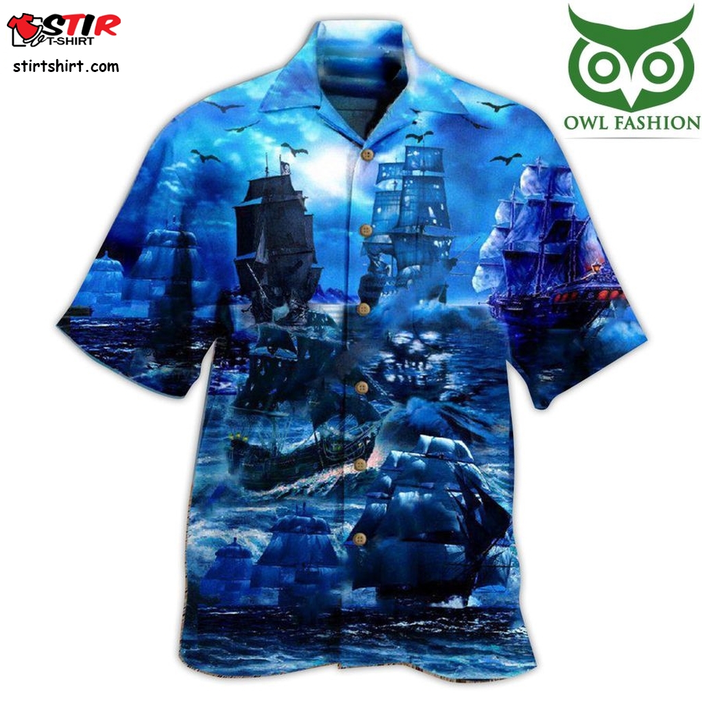 Pirate Ship Under The Romantic Moonlight Edition Hawaiian Shirt  Under Armour 