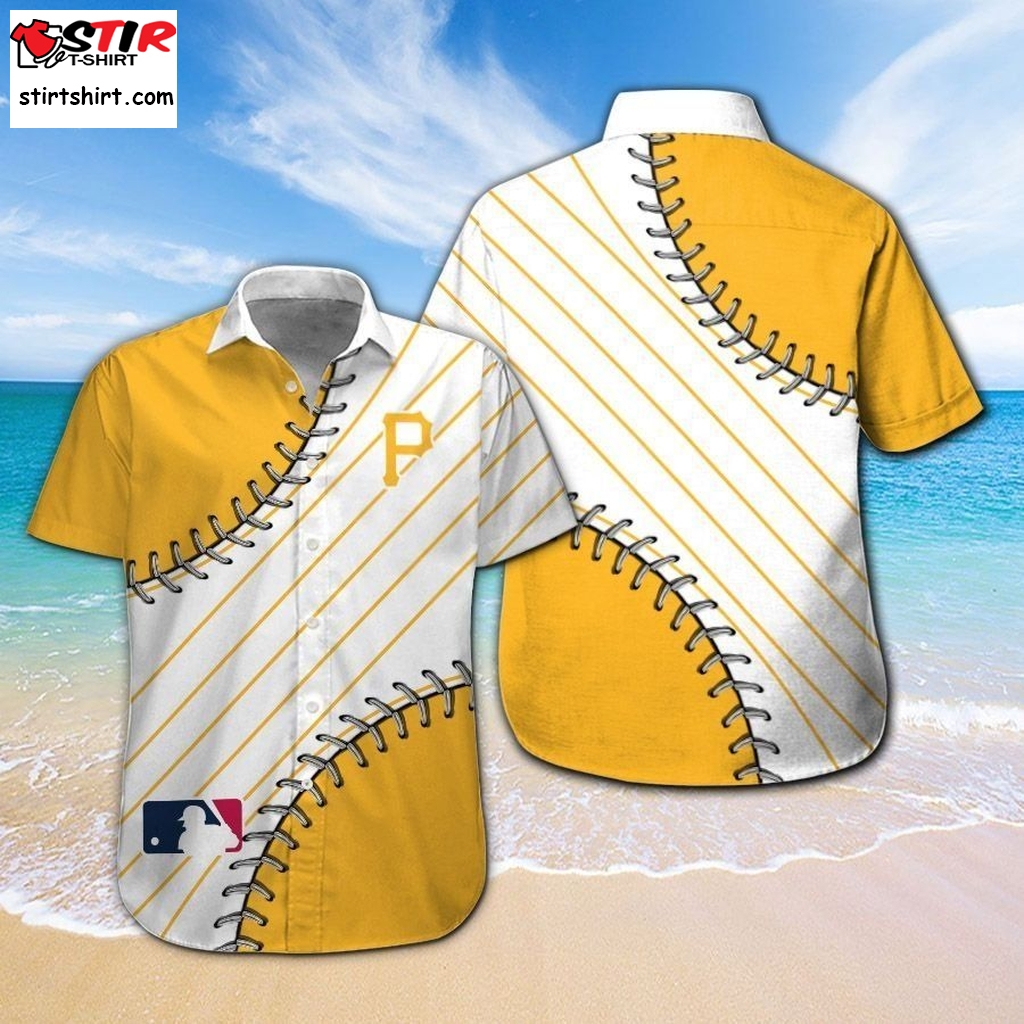 Pittsburgh Pirates Short Sleeve Button Up Tropical Aloha Hawaiian Shirts For Men Women