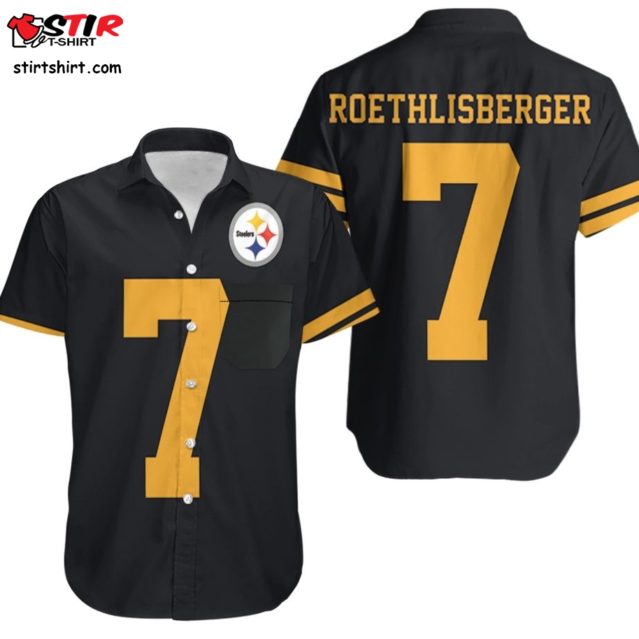 Pittsburgh Steelers Color Rush Limited Ben Roethlisberger Jersey Inspired Hawaiian Shirt  Pittsburgh Steelers 