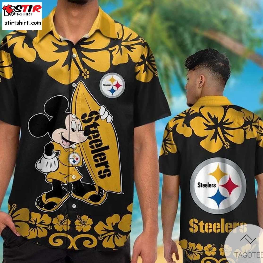 Pittsburgh Steelers  Mickey Mouse Hawaiian Shirt  Pittsburgh Steelers 