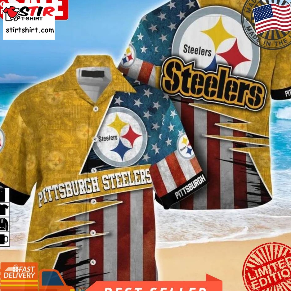 Pittsburgh Steelers Nfl American Flag Hawaiian Shirt  Saleoff  Pittsburgh Steelers 