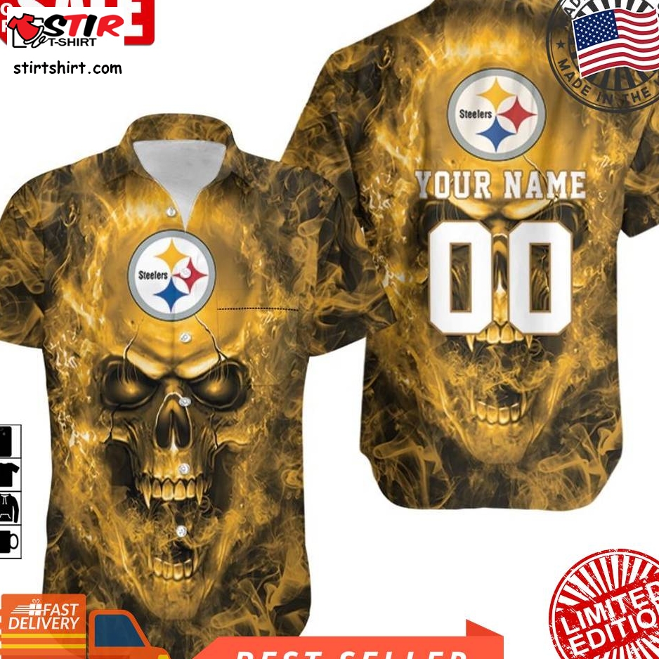 Pittsburgh Steelers Nfl Fan Skull 3D Personalized Hawaiian Shirt  Pittsburgh Steelers 