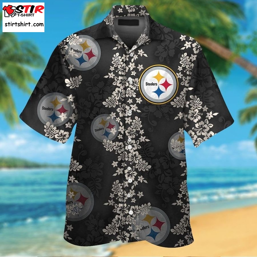 Pittsburgh Steelers Short Sleeve Button Up Tropical Aloha Hawaiian Shirts For Men Women