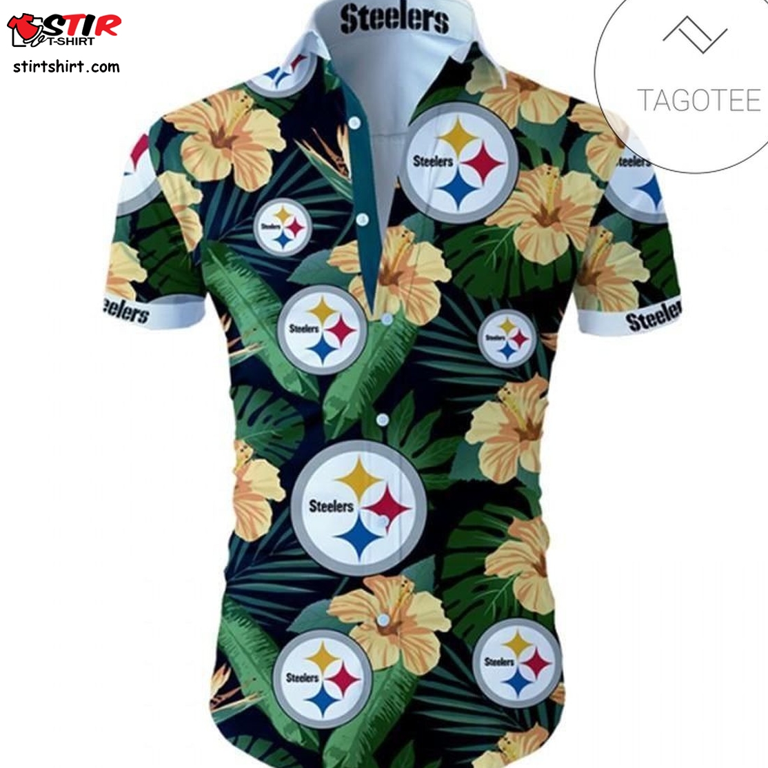 Pittsburgh Steelers Tropical Flower Authentic Hawaiian Shirt 2023  Pittsburgh Steelers 