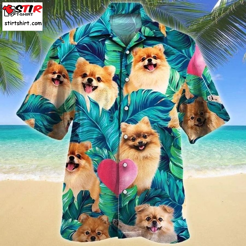 Pomeranian Dog Hawaiian Shirt