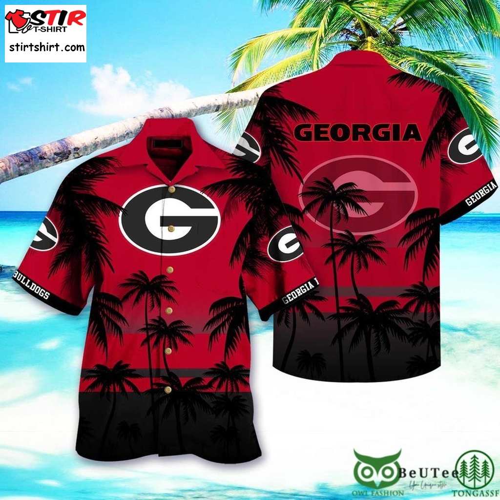 Premium Georgia Bulldogs Ncaa Palm Hawaiian Shirt
