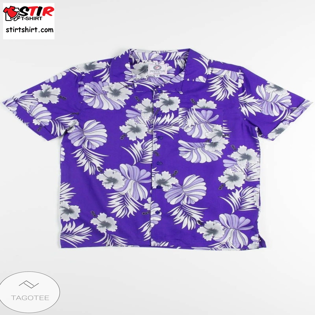 Purple Hibiscus Hawaiian Shirt  Ny Yankees 