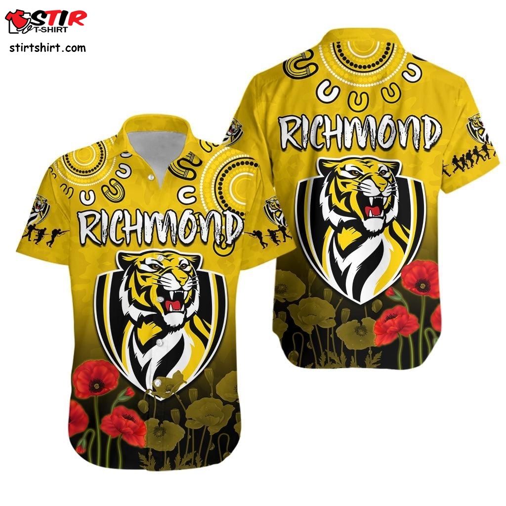 Richmond  Hawaiian Shirt Tigers Aboriginal Poppy Lt13  Nautica 