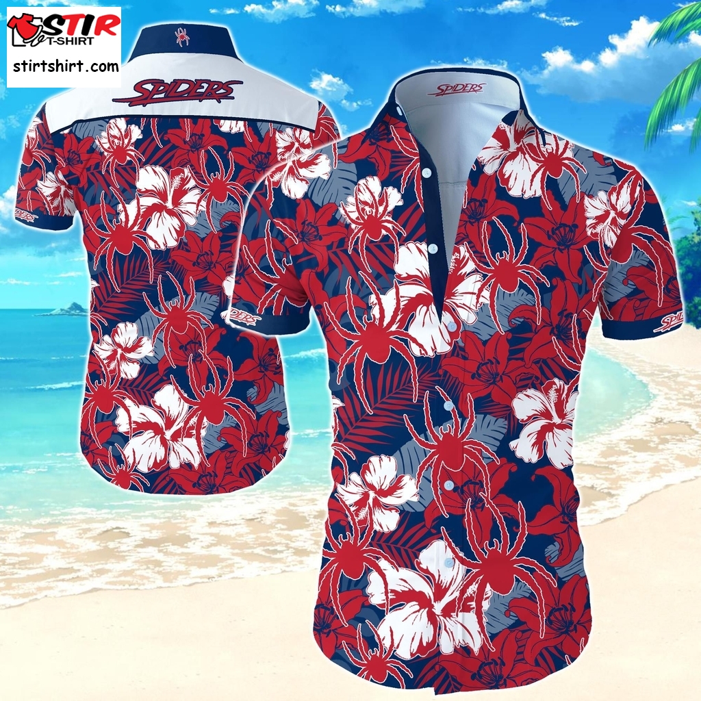 Richmond Spiders Hawaiian Shirt Summer Button Up Shirt For Men Beach Wear Short Sleeve Hawaii Shirt  Spider Man 