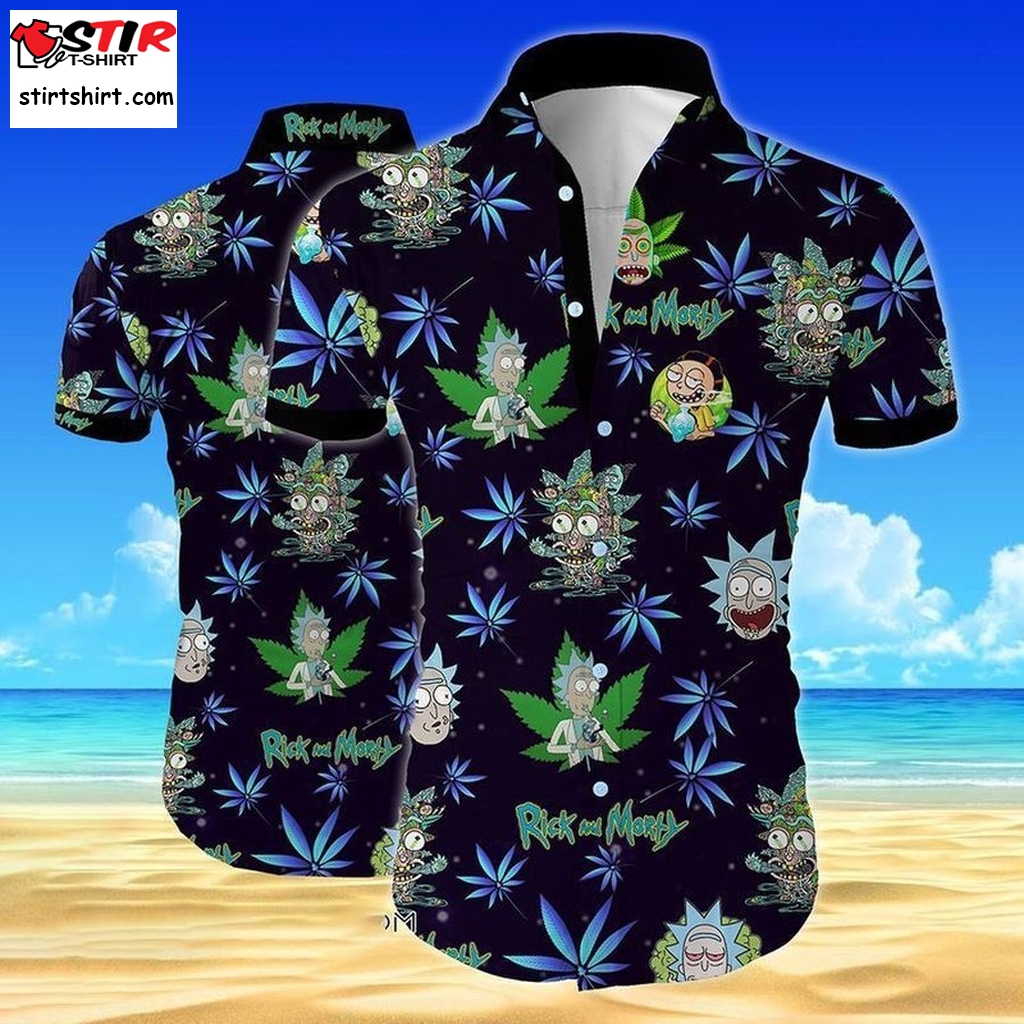Rick And Morty For Men And Women Graphic Print Short Sleeve Hawaiian Casual Shirt Y97  Rick And Morty 