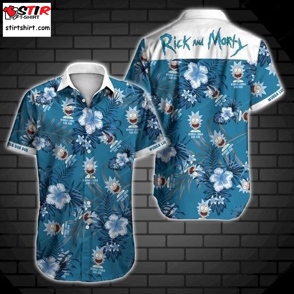 Rick And Morty Graphic Print Short Sleeve Hawaiian Casual Shirt N98  Rick And Morty 