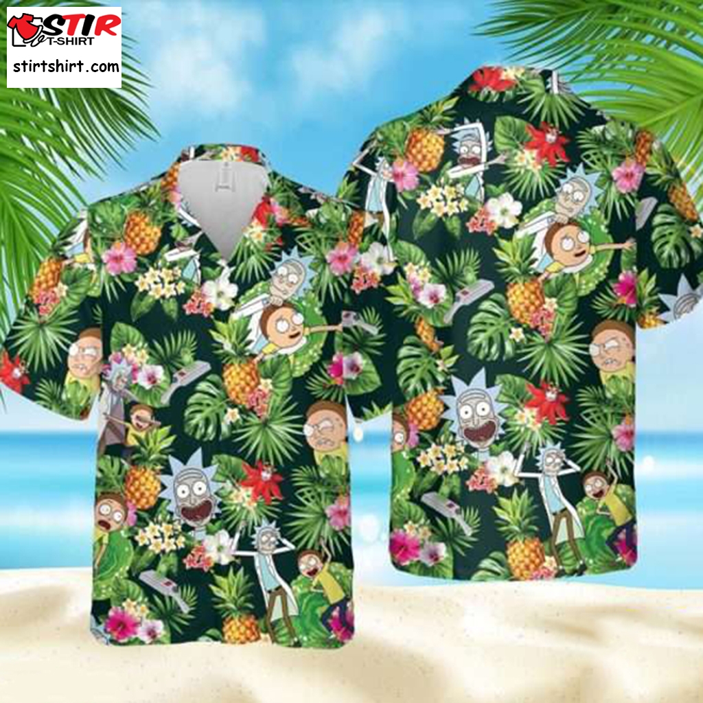Rick And Morty Hawaiian Shirt  Aloha Shirt  Rick And Morty 