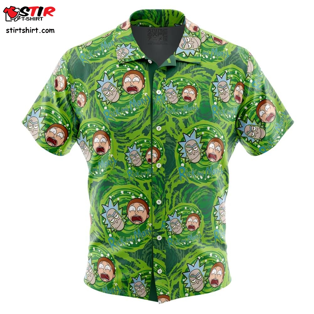 Rick And Morty Trippy Cosmic Rick Button Up Hawaiian Shirt  Rick And Morty 