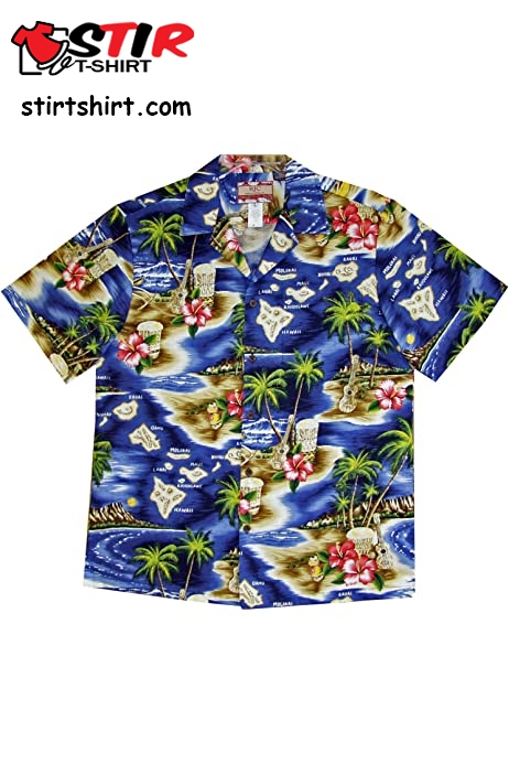 Rjc Classic Hibiscus Men_S Aloha Shirt, Blue, S At Amazon Men_S Clothing1  Hawkeye Pierce 