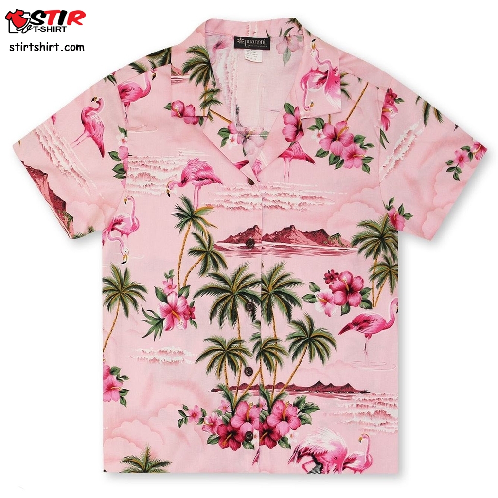 Rjc Ladies Flamingos Pink Hawaiian Shirt  s Pink
