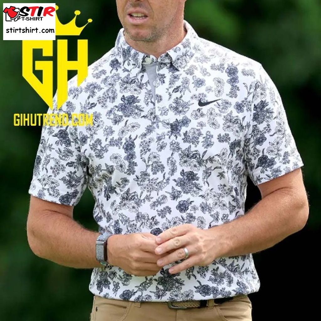 Rory Mcilroy Wearing A Floral Nike Hawaiian Shirt  Guy Wearing 