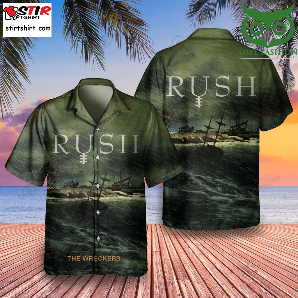 Rush Rock Band The Wreckers Hawaiian Shirt  Macho Man 