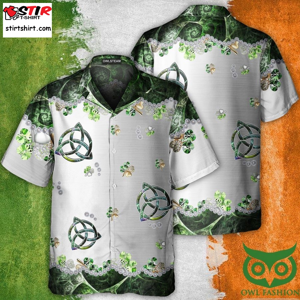 Saint Patrick Irish Clover Metal Hawaiian Shirt