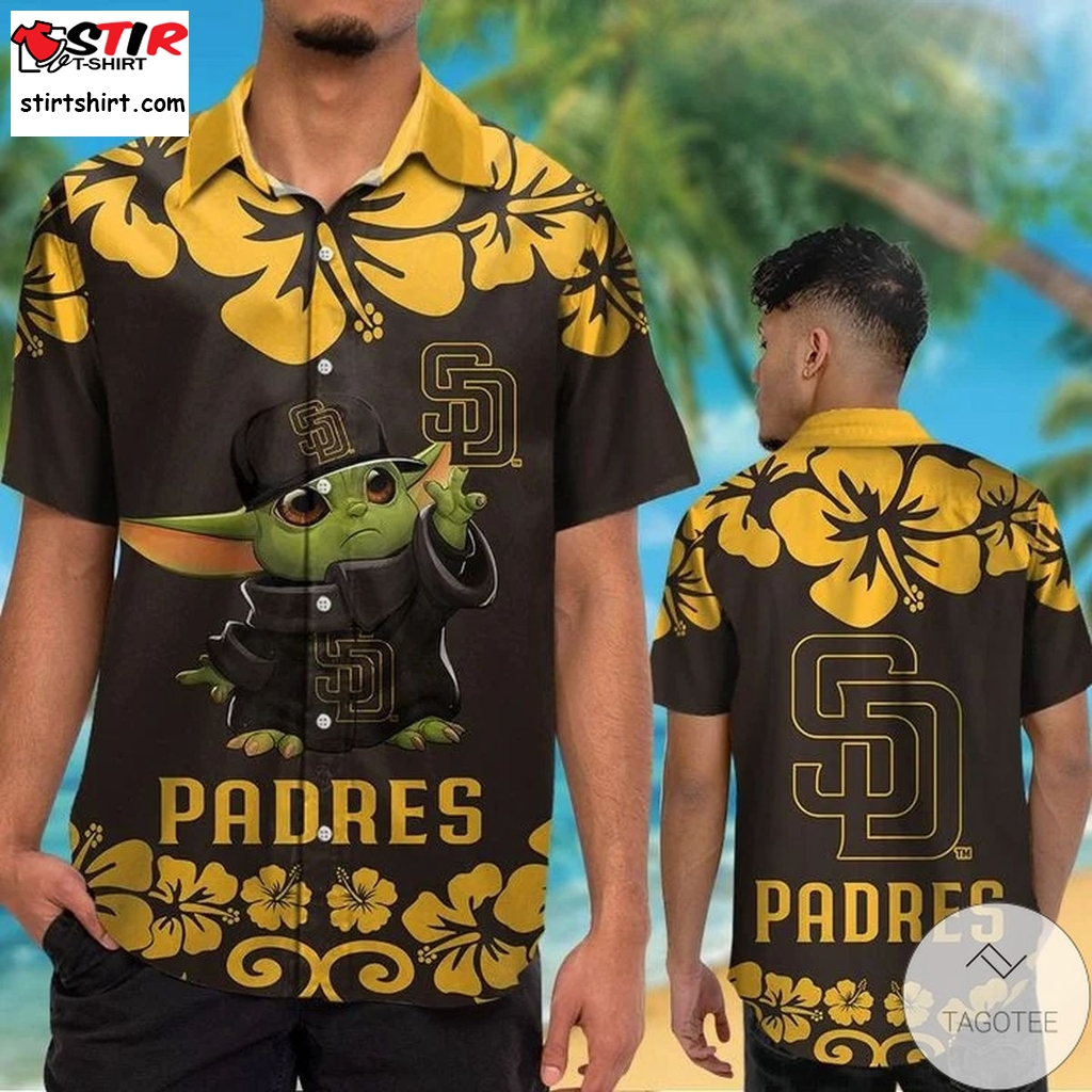 MLB San Diego Padres Hawaiian Shirt Hibiscus Pattern Trendy Summer