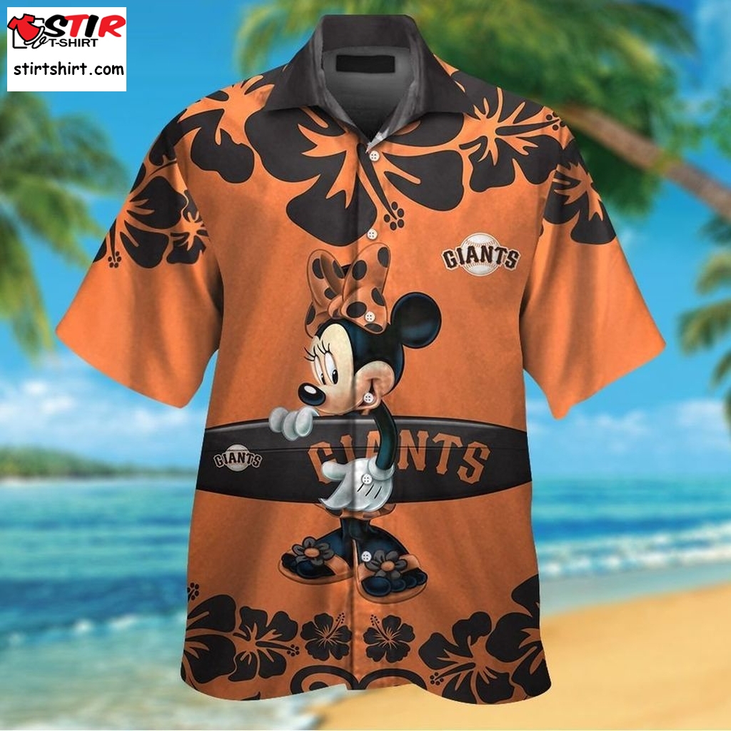 San Francisco Giants Minnie Mouse Short Sleeve Button Up Tropical Aloha Hawaiian Shirts For Men Women  Sf Giants 