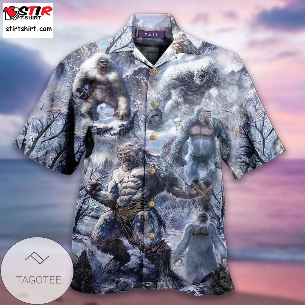 Savage Strong Gorilla Under Snowy Winter Authentic Hawaiian Shirt 2023S