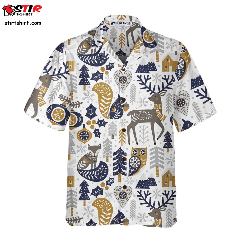 Scandinavian Christmas Hawaiian Shirt  Make Your Own 