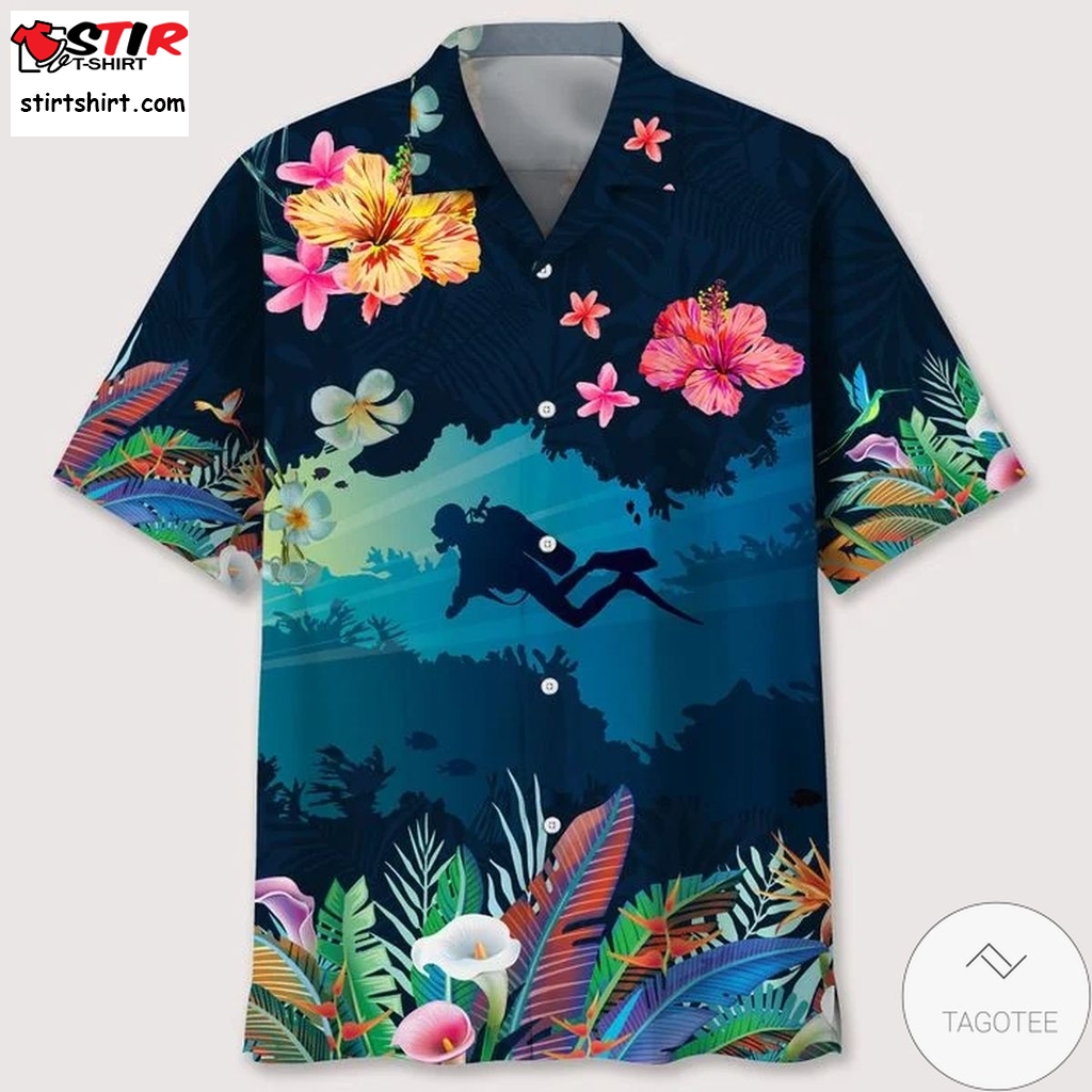 Scuba Diving Love Tropical Hawaii Shirt Hawaiian Shirt  Jeff Spicoli 