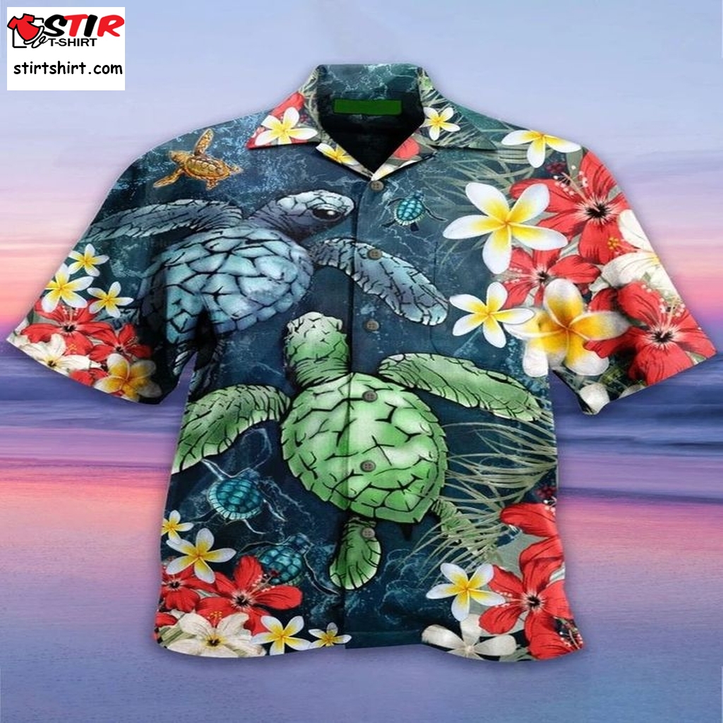 Sea Turtle Flowers Hawaiian Shirt  How To Wear 