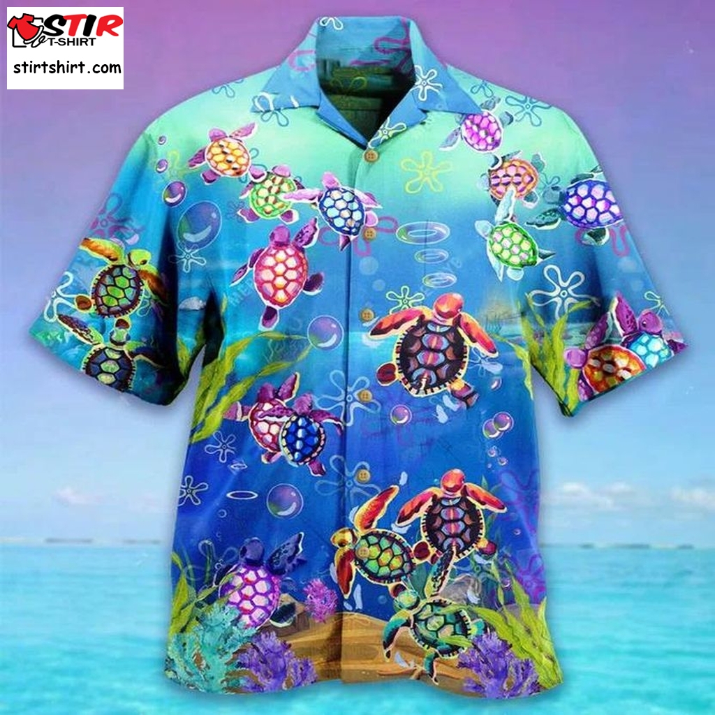 Sea Turtle Hawaiian Shirt Aloha Tactical Hawaiian Shirtss, Gift Shirts