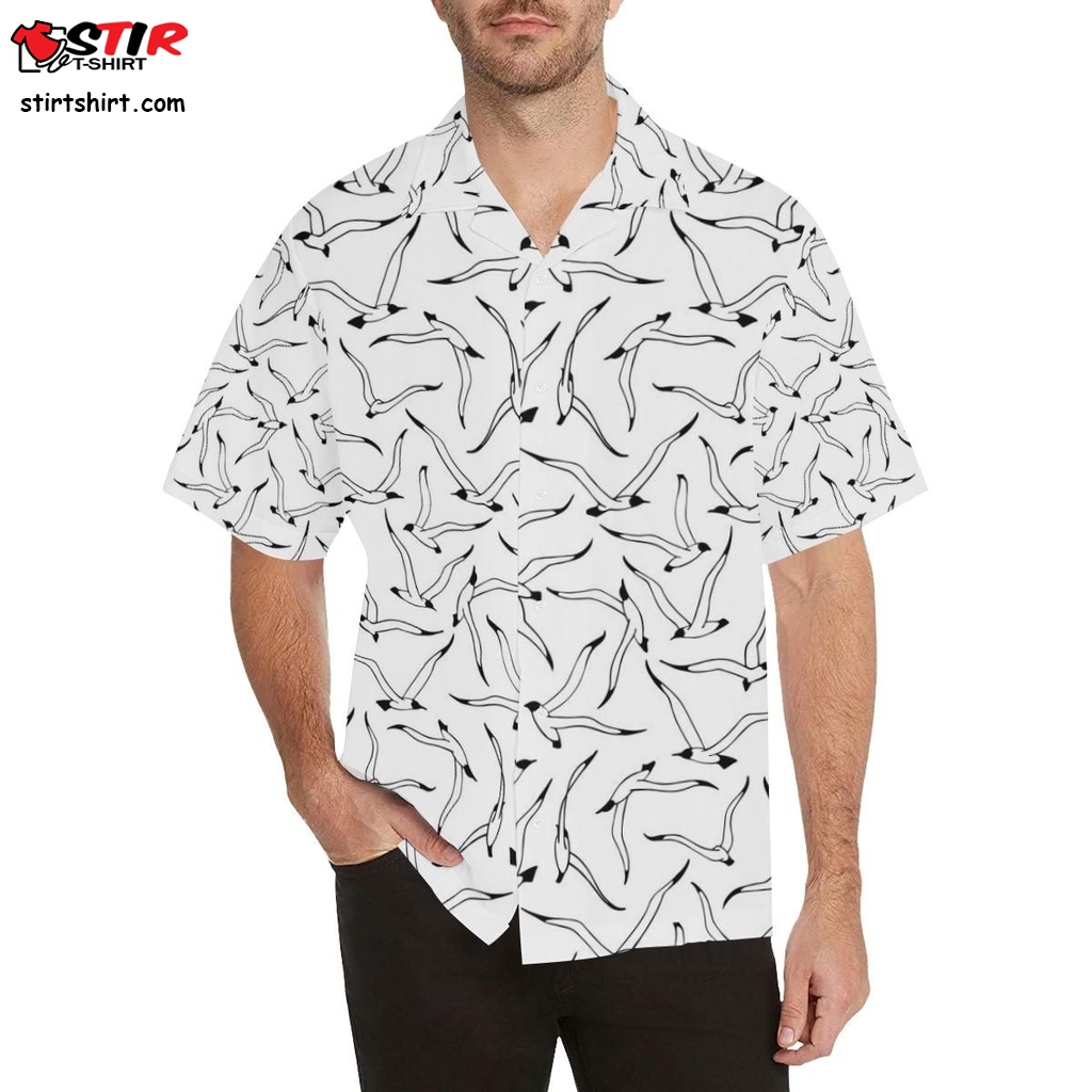 Seagull Pattern Print Design 04 Men All Over Print Hawaiian Shirt Model T58  Design Your Own 