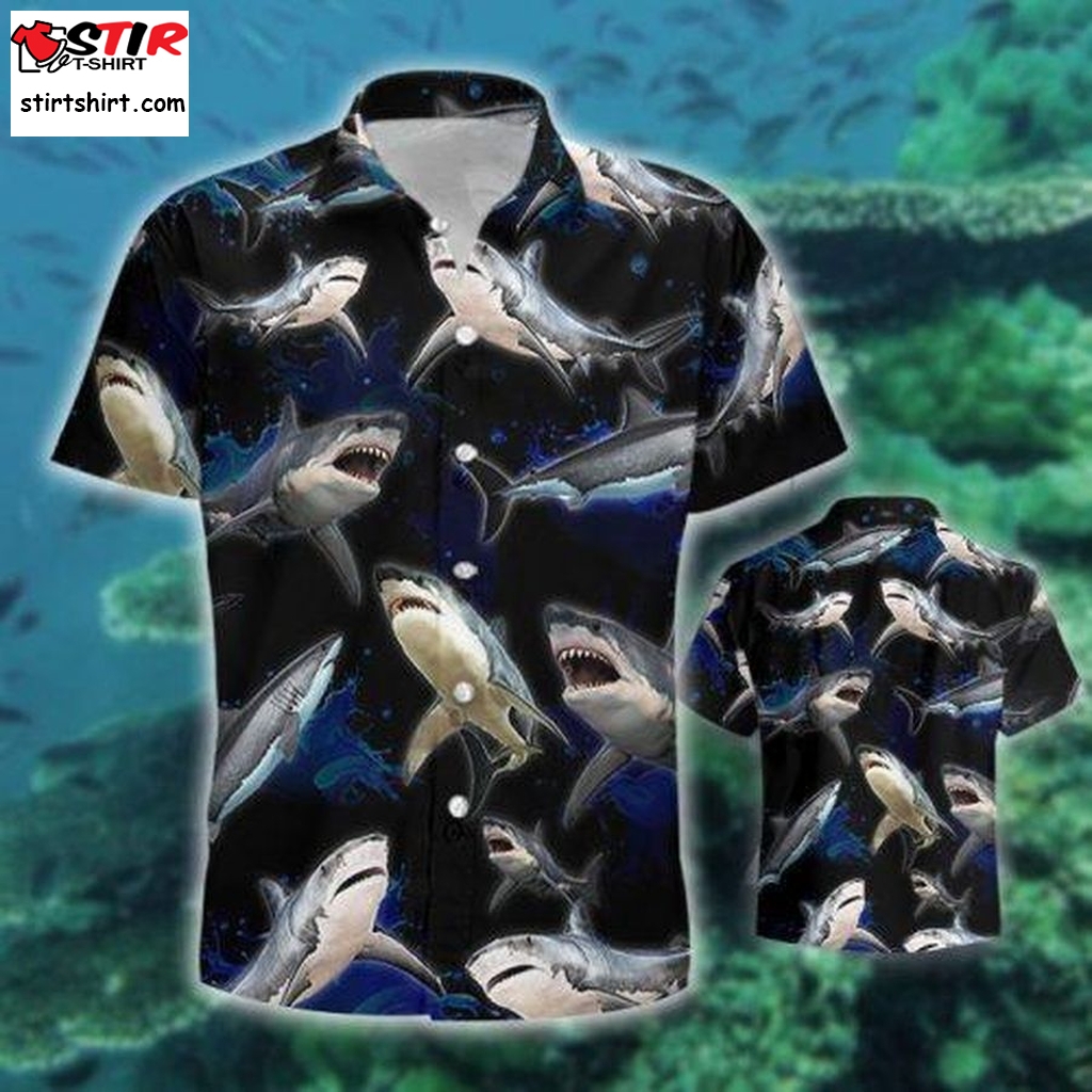 Shark Wave Water Hawaiian Shirt Aloha Tactical Hawaiian Shirts