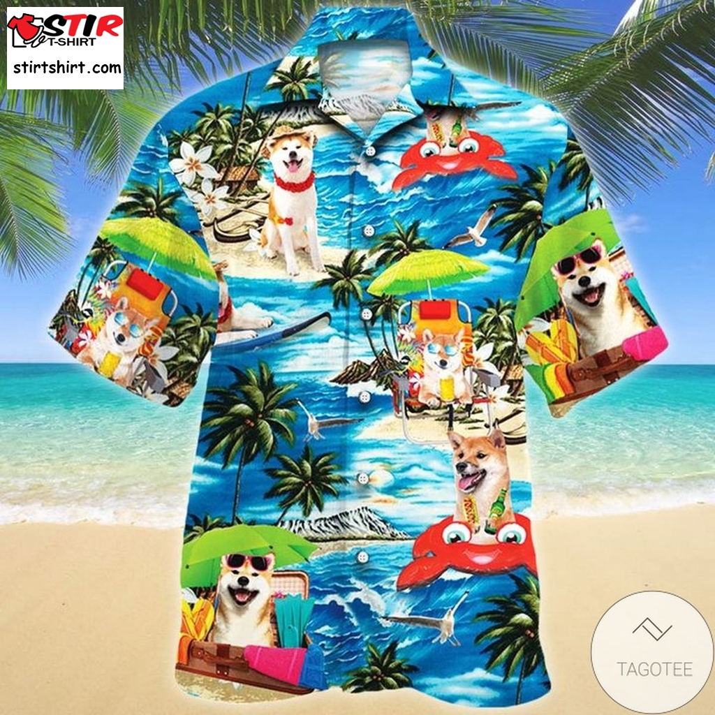 Shiba Inu Dog Lovers Beach Vibe Hawaiian Shirt  Shiba Inu 