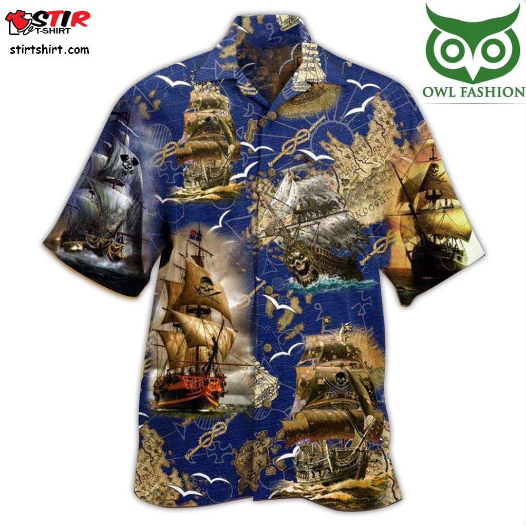 Ship Amazing Pirate Ship  Hawaiian Shirt  Jim Carrey 