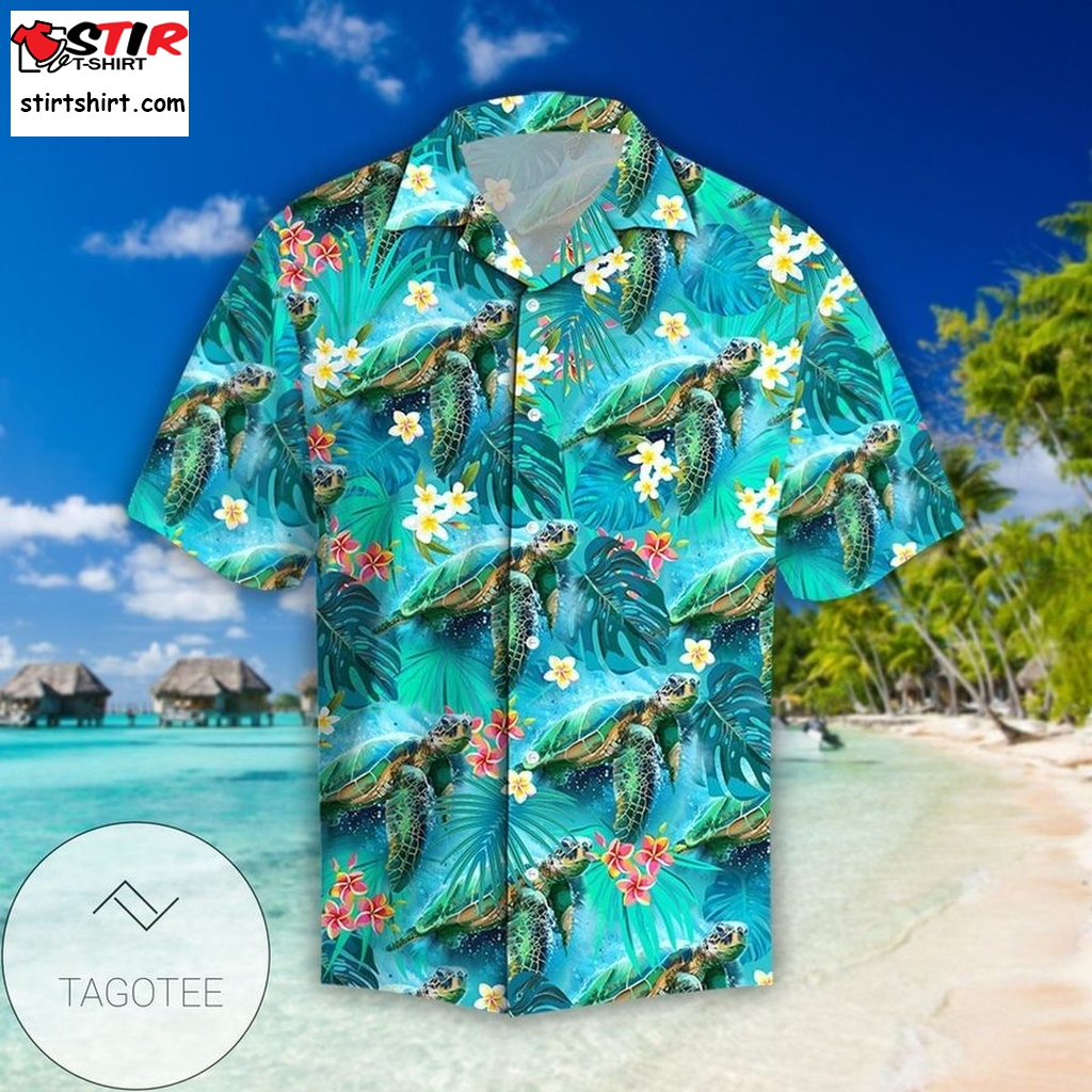 Shop Beautiful Tropical Turtles Authentic Hawaiian Shirt 2023