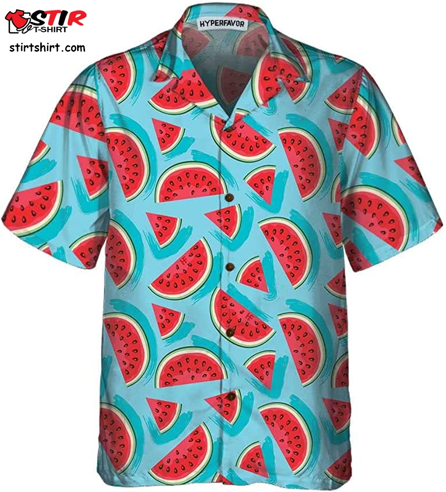Short Sleeve Watermelon Shirts For Men _ Women  Watermelon Hawaiian Shirts