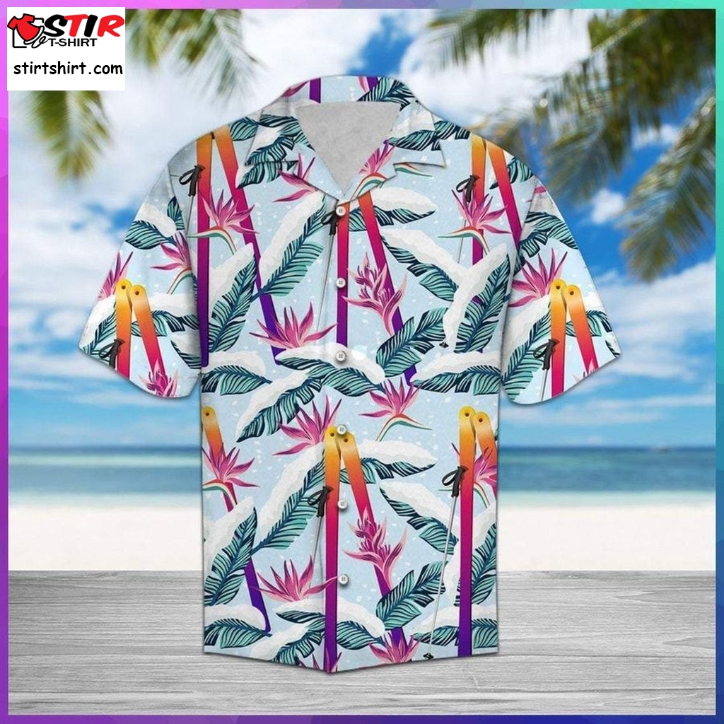 Skiing Palm Hawaiian Shirt Pre10919, Hawaiian Shirt,  Personalized Shirt, Tactical Hawaiian Shirts, Gift Shirts  Tactical s