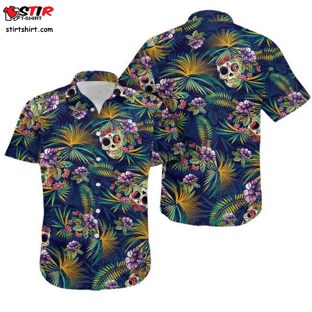 Skull Art Hawaiian Shirt Pre10681,  Personalized Shirt, Funny Shirts, Gift Shirts Tactical Hawaiian Shirts